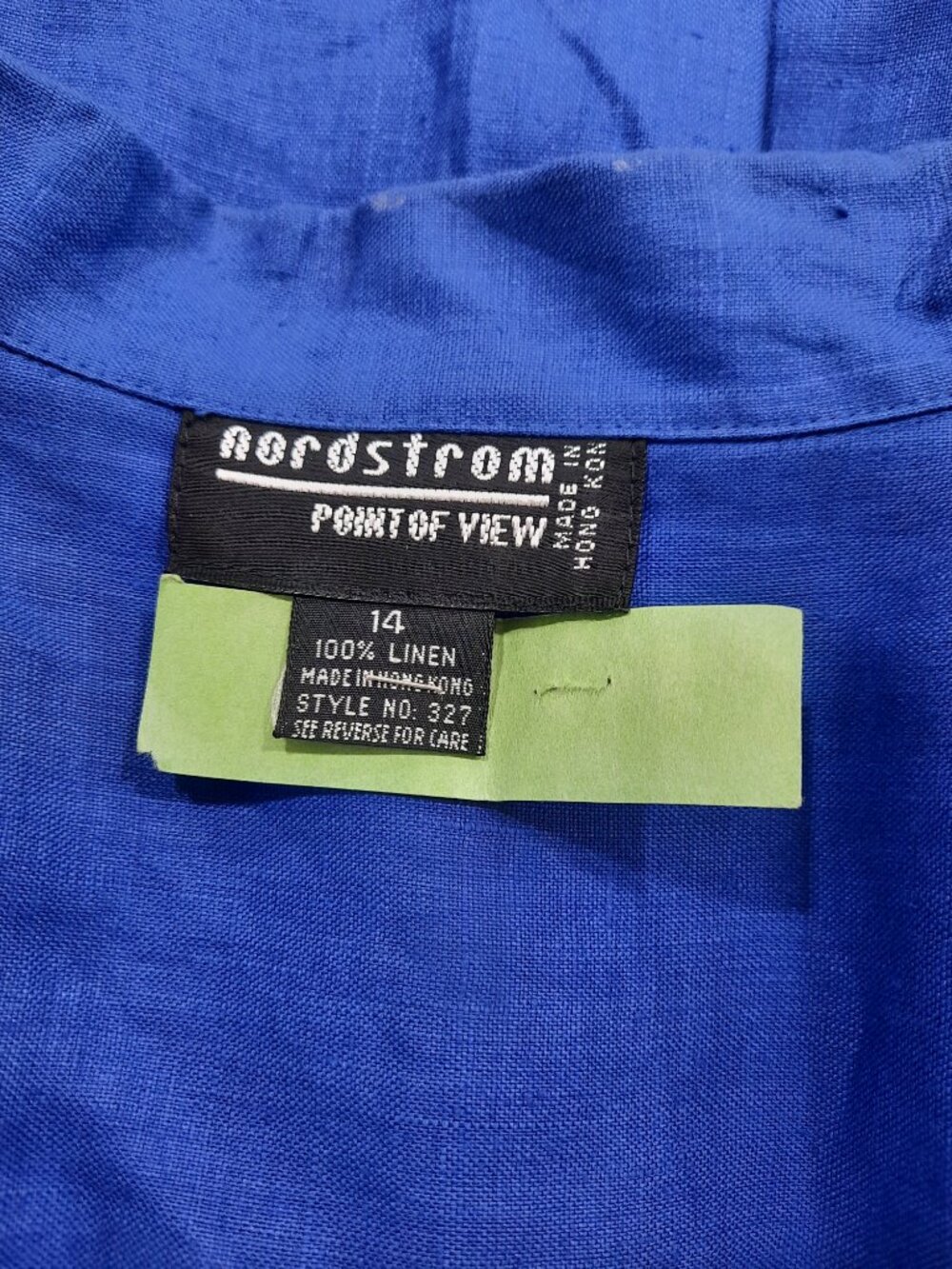 Vtg 90s linen dress w/ belt - Nordstrom brand - Picture 15 of 16